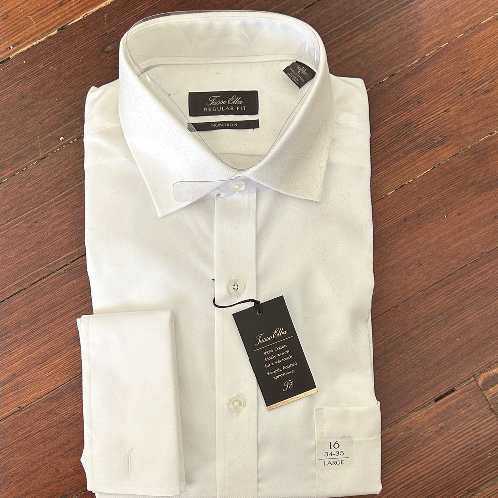 Tasso Elba Men's Classic White Dress Shirt